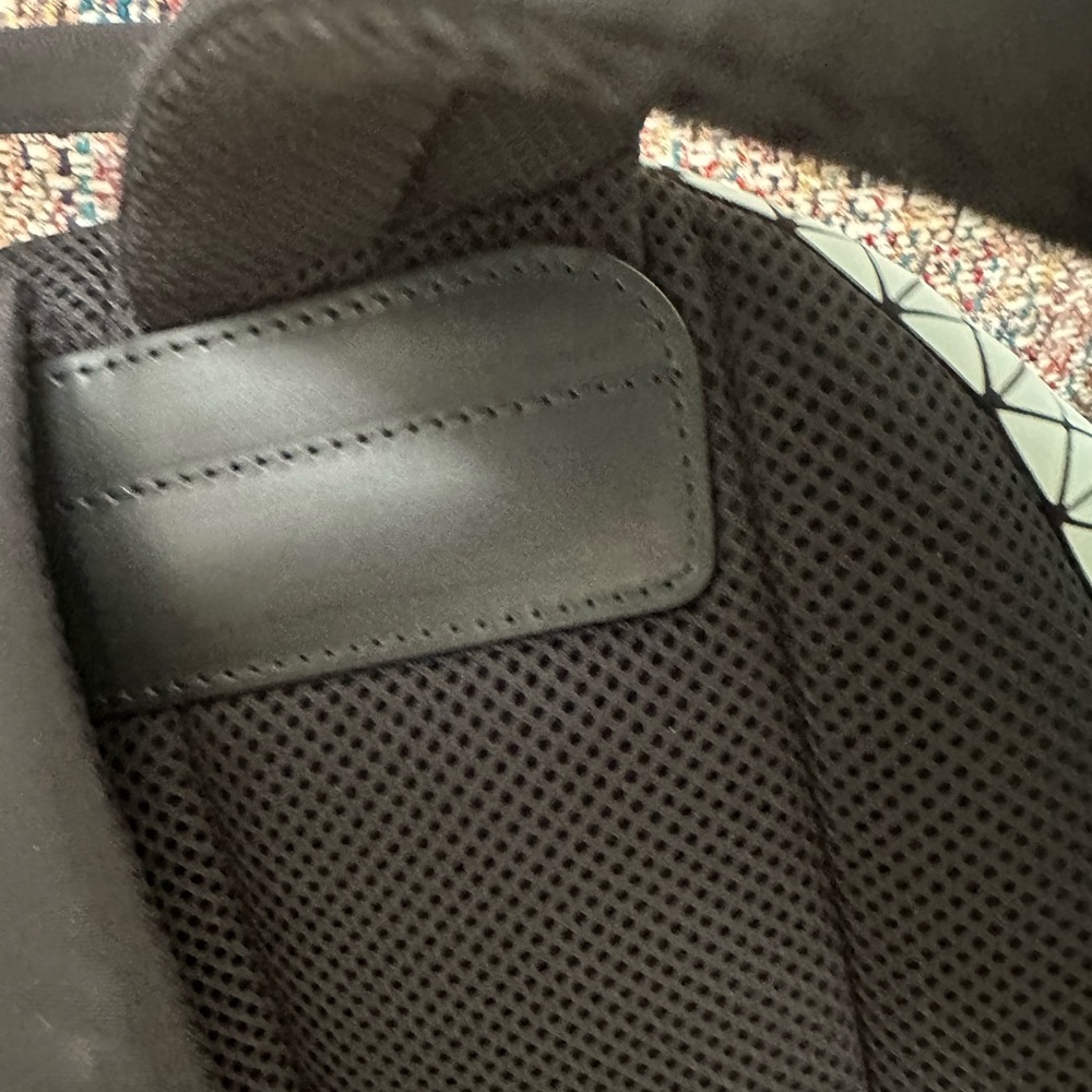 Geometric Patterned Black and White Backpack - Picture 7 of 15